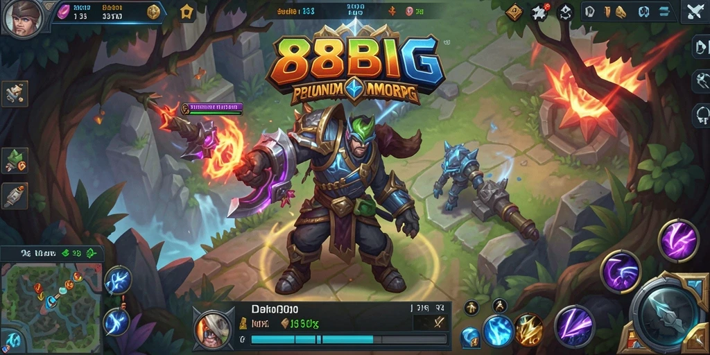 Screenshot dari gameplay MMORPG di 88BIG dengan aksi pertempuran yang menegangkan.