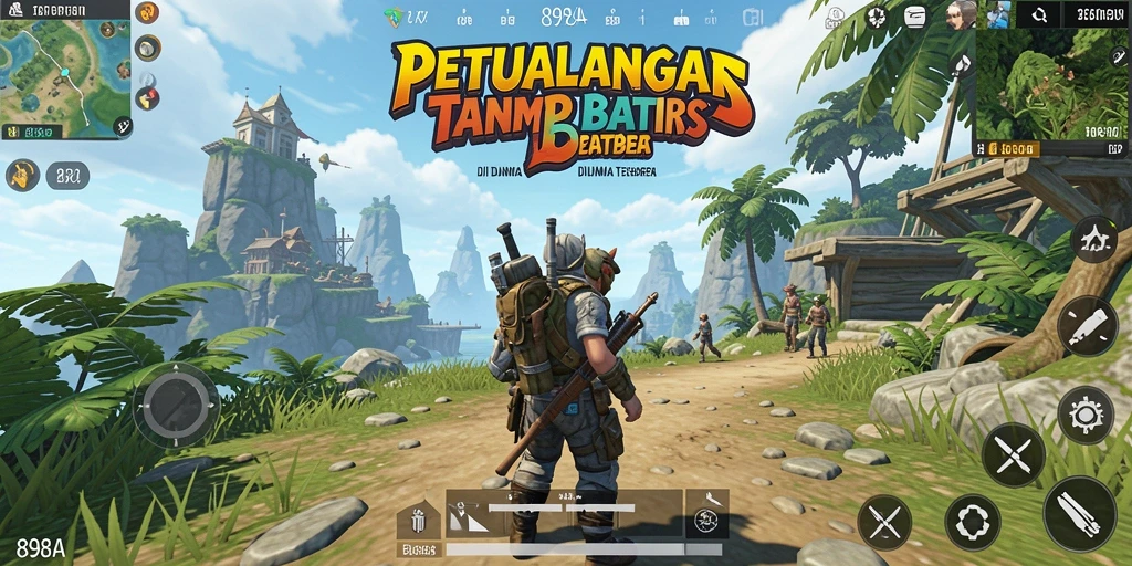 Gameplay menarik di dunia terbuka 898A dengan berbagai aktivitas.