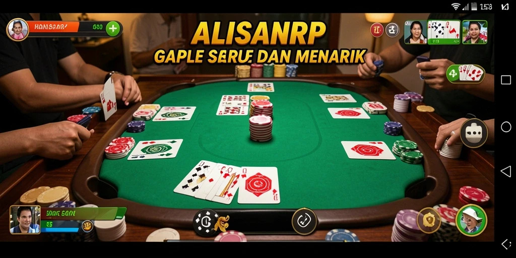 Gameplay seru Gaple di ALISANRP yang menghadirkan interaksi sosial.