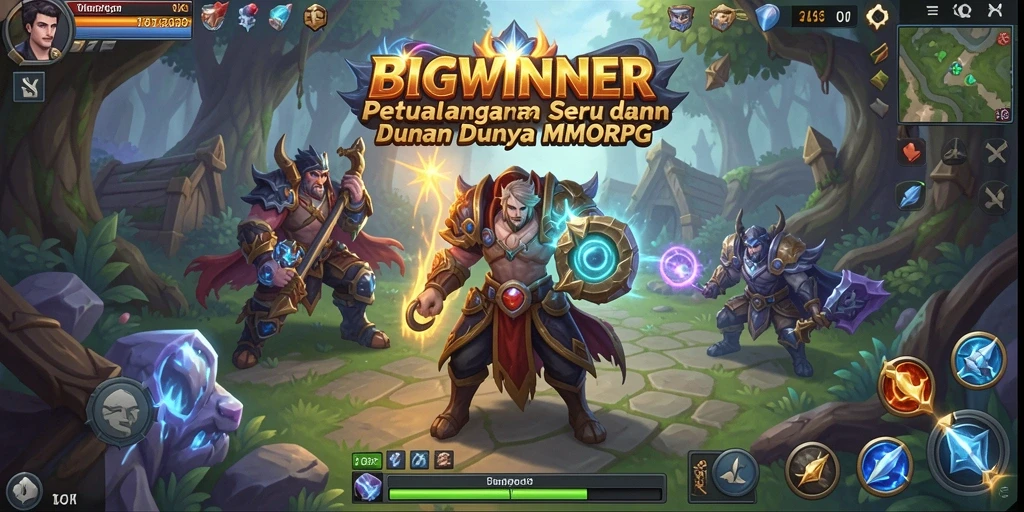 Tampilan gameplay BIGWINNER yang menakjubkan dalam dunia MMORPG.