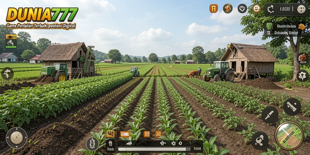 Gameplay menarik DUNIA777 dengan pertanian yang seru.