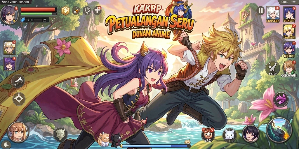 Gameplay menarik KAKRP dengan karakter anime yang mendetail.