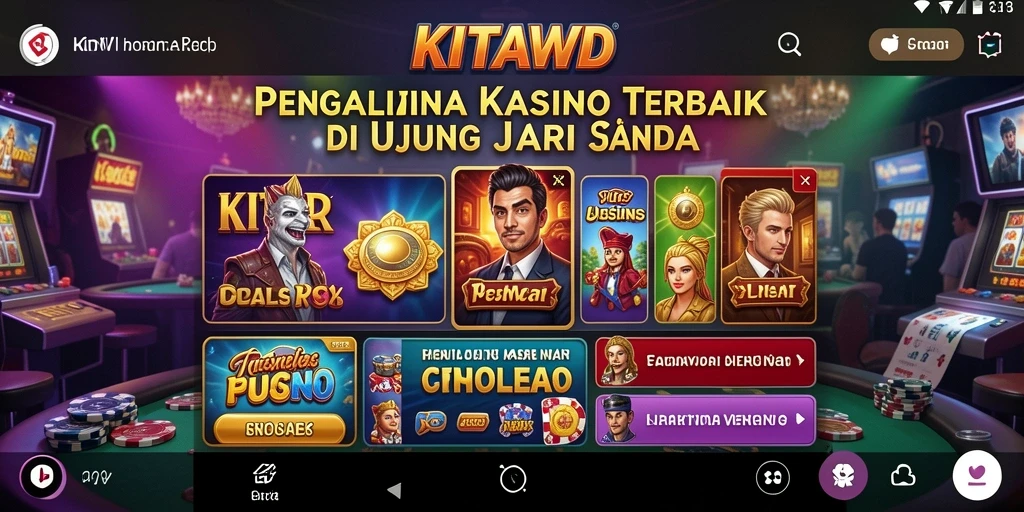 Screenshot KITAWD menampilkan gameplay kasino yang mendebarkan.
