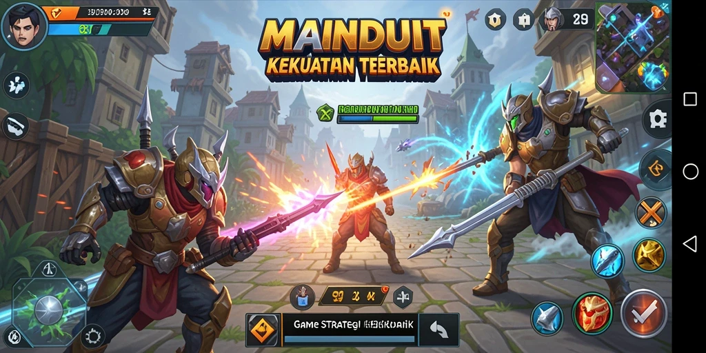 Screenshot MAINDUIT menunjukkan aksi strategi yang mendebarkan di battlefield.