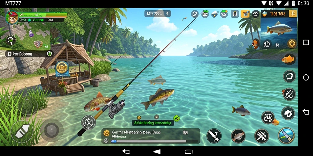 Tampilan menarik di MT777 menunjukkan aksi memancing yang mendebarkan.