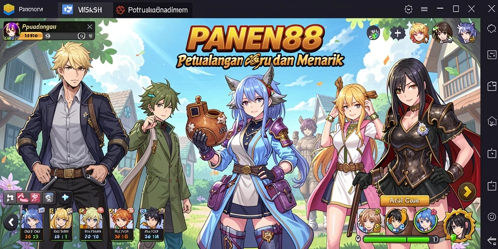 Tampilan gameplay Anime yang dinamis dan menghibur.