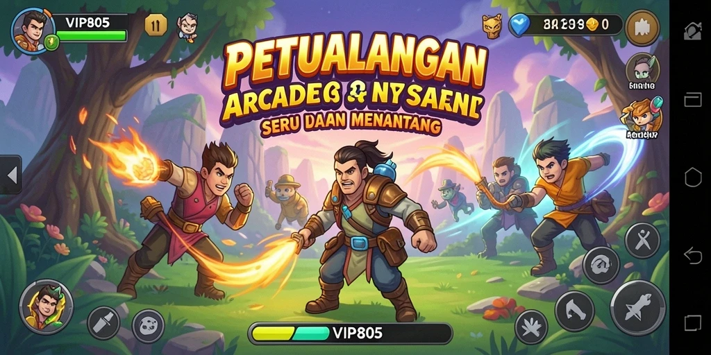 Tampilan gameplay seru dengan tantangan yang menarik di VIP805.